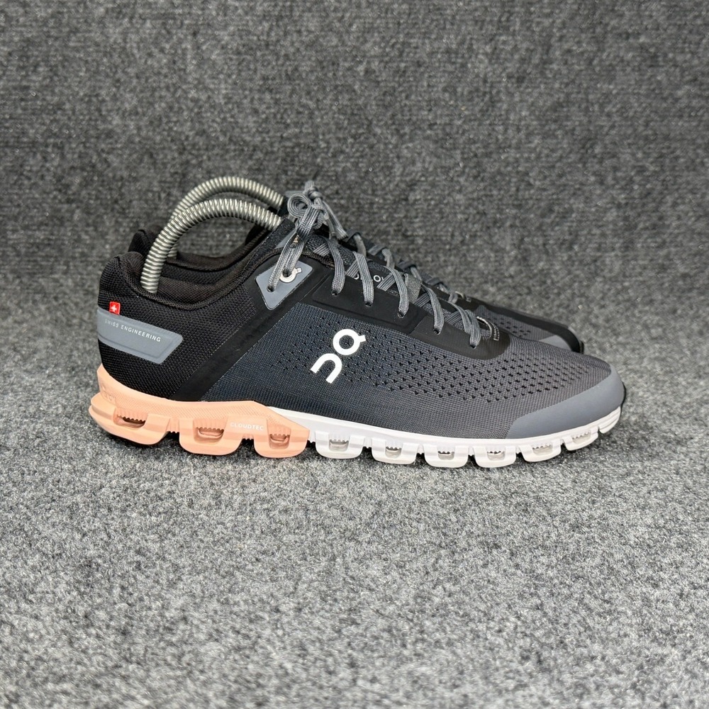 On Running Cloudflow 3 Running Shoes Women's 8 Rock Grey Rose Athletic Sneakers